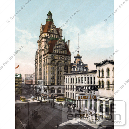 #41035 Stock Photo Of A Street Of Commercial Buildings In Milwaukee, Wisconsin by JVPD