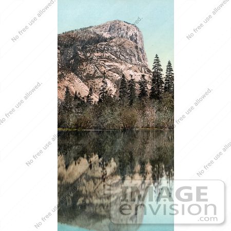 #41036 Stock Photo Of A Mountain And Trees Reflecting On The Still Waters Of Mirror Lake In Yosemite National Park, California by JVPD