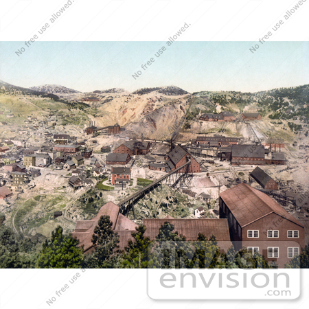 #41042 Stock Photo Of Buildings Of The Homestake Mine And Mill In South Dakota by JVPD