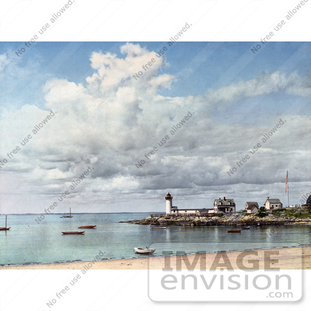 #41053 Stock Photo Of Boats On The Ipswich Bay Near The Annisquam Lighthouse On Wigwam Point On The Annisquam River In Gloucester, Massachusetts by JVPD