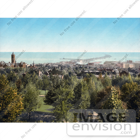 #41058 Stock Photo Of A View From Cascade Park On The City Of Duluth On Lake Superior In Minnesota by JVPD