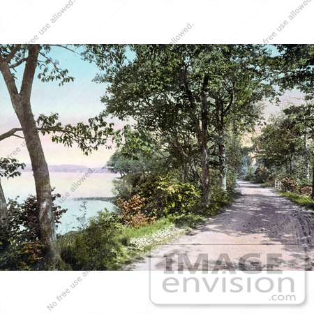 #41063 Stock Photo Of A Road Along Budd’s Lake In New Jersey by JVPD