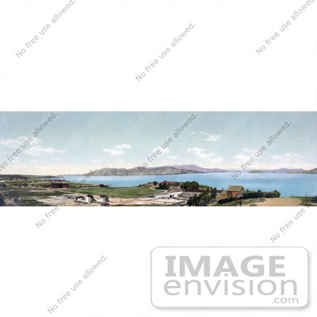 #41115 Stock Photo Of A Panoramic View Of Mount Tamalpais And The Golden Gate, San Francisco, California by JVPD