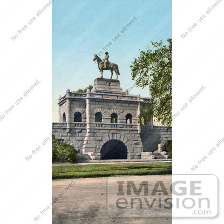 #41137 Stock Photo Of The Ulysses S Grant Statue Monument In Lincoln Park Of Chicago, Illinois by JVPD