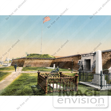 #41165 Stock Photo Of People At Fort Moultrie In Charleston, South Carolina by JVPD