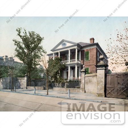 #41167 Stock Photo Of A Front View Of The Pringle House In Charleston, South Carolina by JVPD