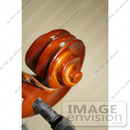#416 Image of the Tuning Pegs and Scroll on a Viola by Jamie Voetsch