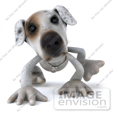 #43108 Royalty-Free (RF) Clipart Illustration of a 3d Jack Russell Terrier Dog Mascot Walking On All Fours - Pose 2 by Julos
