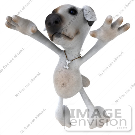 #43122 Royalty-Free (RF) Clipart Illustration of a 3d Jack Russell Terrier Dog Mascot Dancing - Pose 3 by Julos