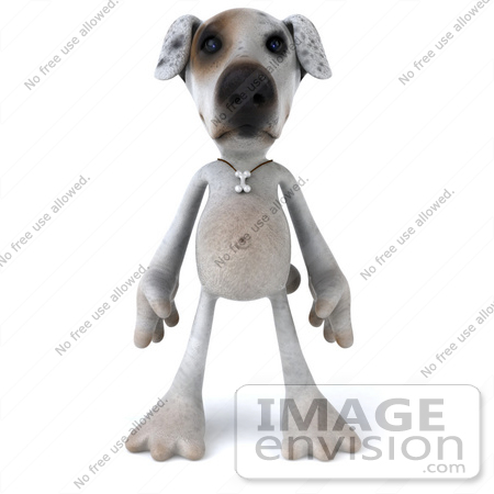 #43151 Royalty-Free (RF) Clipart Illustration of a 3d Jack Russell Terrier Dog Mascot Standing And Facing Front by Julos