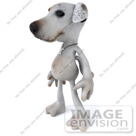 #43158 Royalty-Free (RF) Clipart Illustration of a 3d Jack Russell Terrier Dog Mascot Standing And Facing Left by Julos