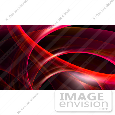 #43275 Royalty-Free (RF) Illustration of a Red Fractal Swoosh Background On Black - Version 1 by Julos