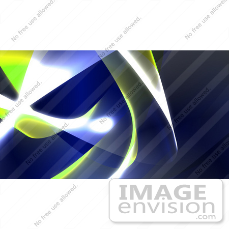 #43277 Royalty-Free (RF) Illustration of a Background Of Blue And Yellow Swooshes And Bright Lights - Version 4 by Julos