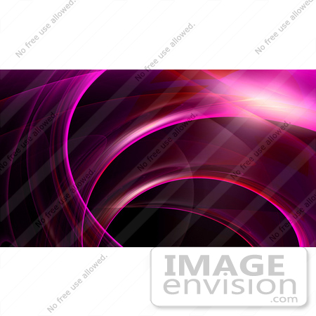 #43282 Royalty-Free (RF) Illustration of a Pink Fractal Swoosh Background On Black by Julos