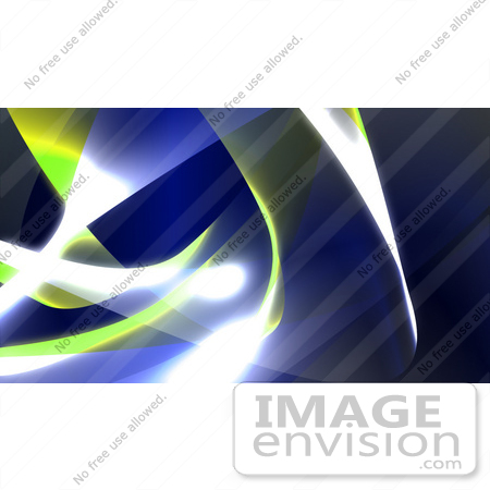 #43284 Royalty-Free (RF) Illustration of a Background Of Blue And Yellow Swooshes And Bright Lights - Version 3 by Julos
