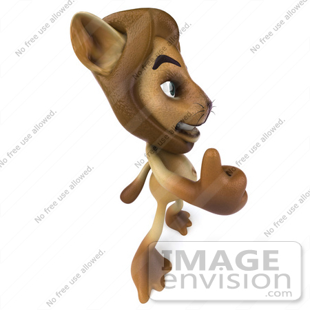 #43542 Royalty-Free (RF) Illustration of a 3d Lion Mascot Giving The Thumbs Up - Pose 4 by Julos