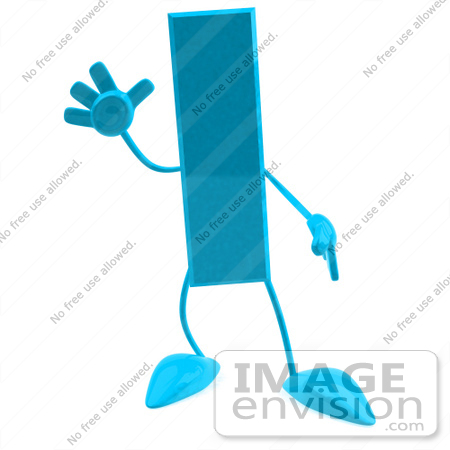 #43746 Royalty-Free (RF) Illustration of a 3d Turquoise Letter I Character With Arms And Legs by Julos