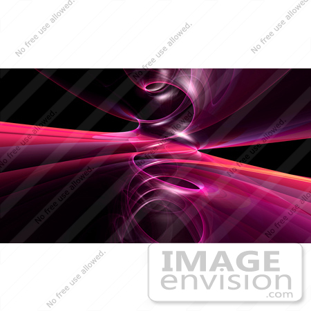 #44454 Royalty-Free (RF) Illustration of a Background Of Purple Spiraling Fractals On Black - Version 1 by Julos