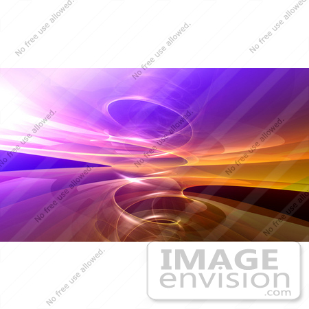 #44461 Royalty-Free (RF) Illustration of a Background Of A Circling Purple And Orange Fractal Reflection by Julos