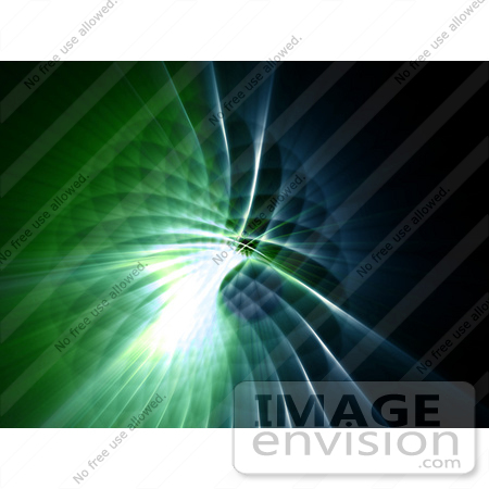 #44485 Royalty-Free (RF) Illustration of a Green And Blue Grid Spiral Background - Version 2 by Julos