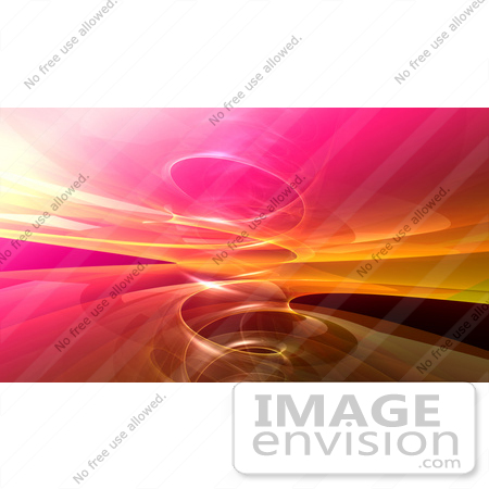 #44486 Royalty-Free (RF) Illustration of a Background Of A Circling Pink And Orange Fractal Reflection by Julos