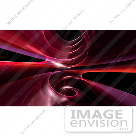 #44488 Royalty-Free (RF) Illustration of a Background Of Purple Spiraling Fractals On Black - Version 2 by Julos