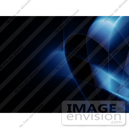 #44494 Royalty-Free (RF) Illustration of a Blue Grid And Swoosh Background On Black - Version 4 by Julos