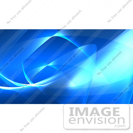 #44497 Royalty-Free (RF) Illustration of a Blue Wispy Wave Background - Version 3 by Julos