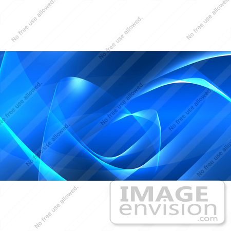 #44499 Royalty-Free (RF) Illustration of a Blue Wispy Wave Background - Version 4 by Julos