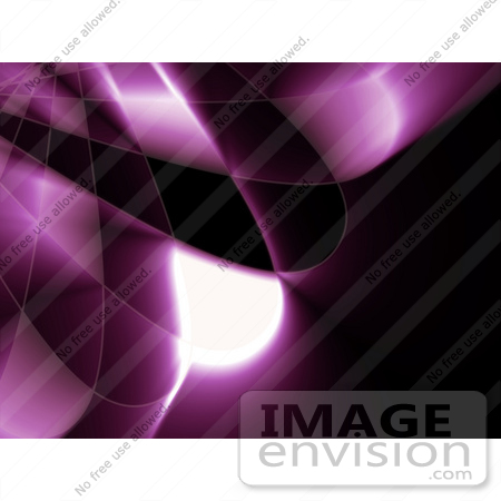 #44502 Royalty-Free (RF) Illustration of a Purple Grid And Swoosh Background On Black by Julos