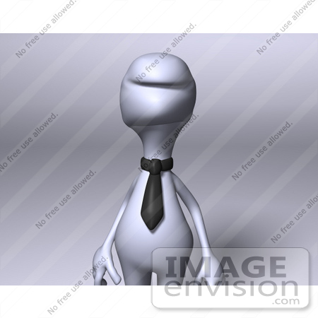 #44566 Royalty-Free (RF) Illustration of a 3d Human Like Character Businessman Wearing A Tie by Julos