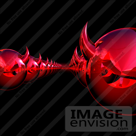 #44675 Royalty-Free (RF) Illustration of Rows Of 3d Red Devil Heads Moving Forward - Version 1 by Julos