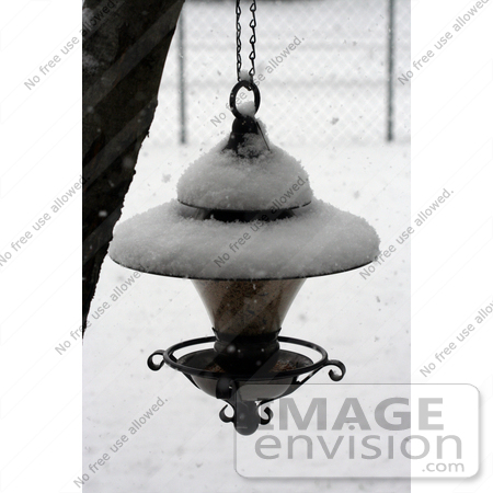 #4606 Bird Feeder Covered in Snow by Jamie Voetsch