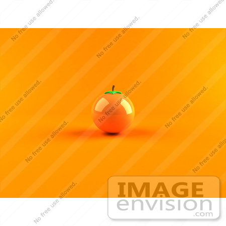 #47080 Royalty-Free (RF) Illustration Of A Shiny 3d Naval Orange Fruit - Version 2 by Julos
