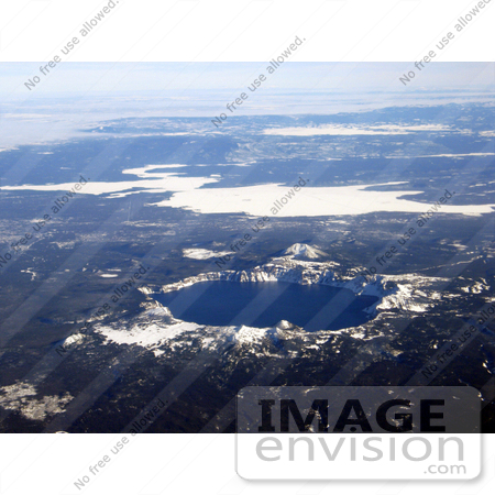 #4810 Aerial of Crater Lake by JVPD