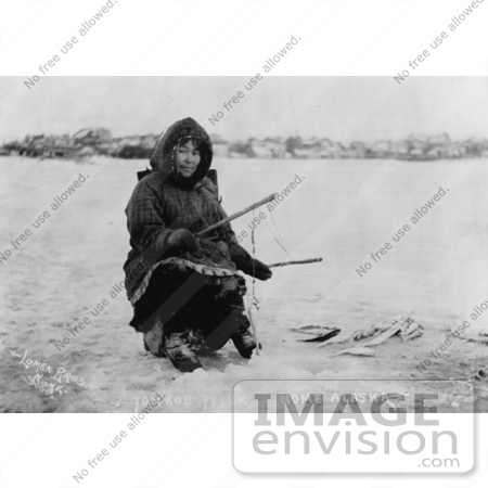 #4875 Eskimo Fishing in Ice by JVPD