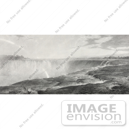 #48803 Royalty-Free Stock Illustration Of The Top Of The Niagara Falls by JVPD