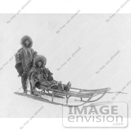 #4897 Couple on a Dog Sled by JVPD