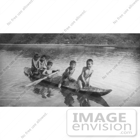 #4920 Eskimo Boys on a Kayak by JVPD