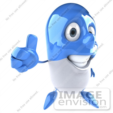 #50601 Royalty-Free (RF) Illustration Of A 3d Blue Pill Capsule Mascot Holding A Thumb Up by Julos