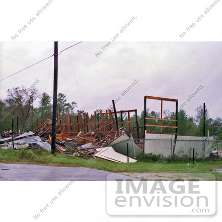 #5068 Stock Photography of Building Destroyed Hurricane Hugo Weather by JVPD