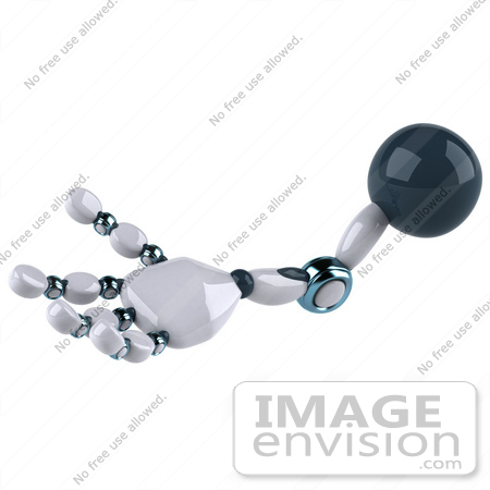 #50680 Royalty-Free (RF) Illustration Of A 3d Futuristic Robot Hand by Julos