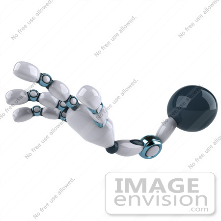 #50682 Royalty-Free (RF) Illustration Of A 3d Futuristic Robot Hand Reaching by Julos