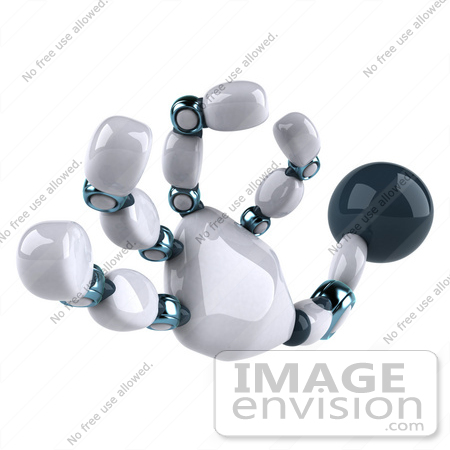#50683 Royalty-Free (RF) Illustration Of A 3d A Ok Futuristic Robot Hand - Version 2 by Julos
