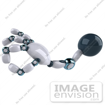 #50684 Royalty-Free (RF) Illustration Of A 3d A Ok Futuristic Robot Hand - Version 1 by Julos