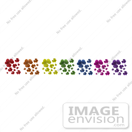 #507 Photograph of Rainbow Colored Clover Leaves by Jamie Voetsch