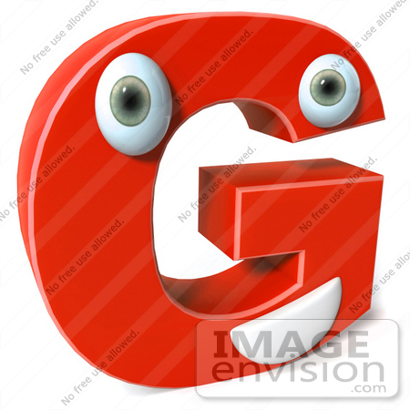 #50914 Royalty-Free (RF) Illustration Of A 3d Red Character Letter G by Julos