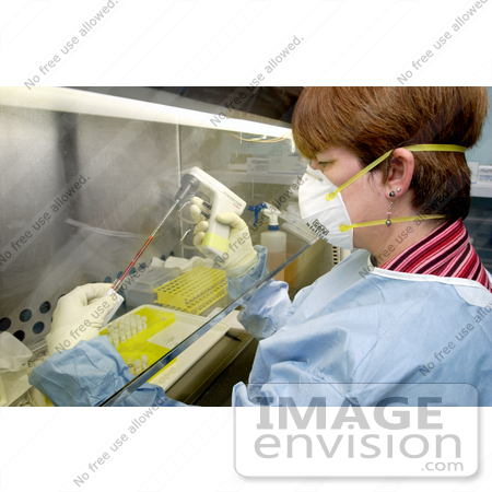 #5104 Stock Photography of Deborah Cannon Processing SARS Specimens by JVPD