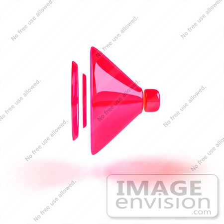 #51659 Royalty-Free (RF) Illustration Of A 3d Neon Pink Speaker by Julos