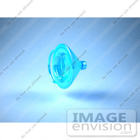 #51676 Royalty-Free (RF) Illustration Of A 3d Neon Blue Speaker - Version 1 by Julos
